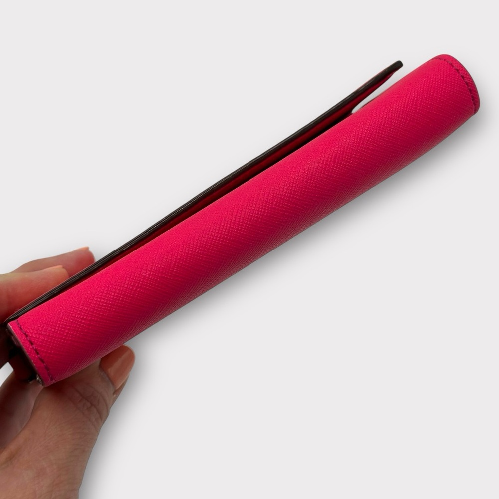 Kate Spade Hot Pink Saffiano Leather iPhone Wristlet Wallet Clutch - Picture 5 of 13